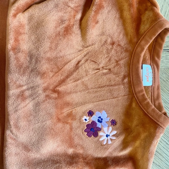 0-3m CAT & JACK Rust Orange Velour Outfit set - Picture 5 of 11